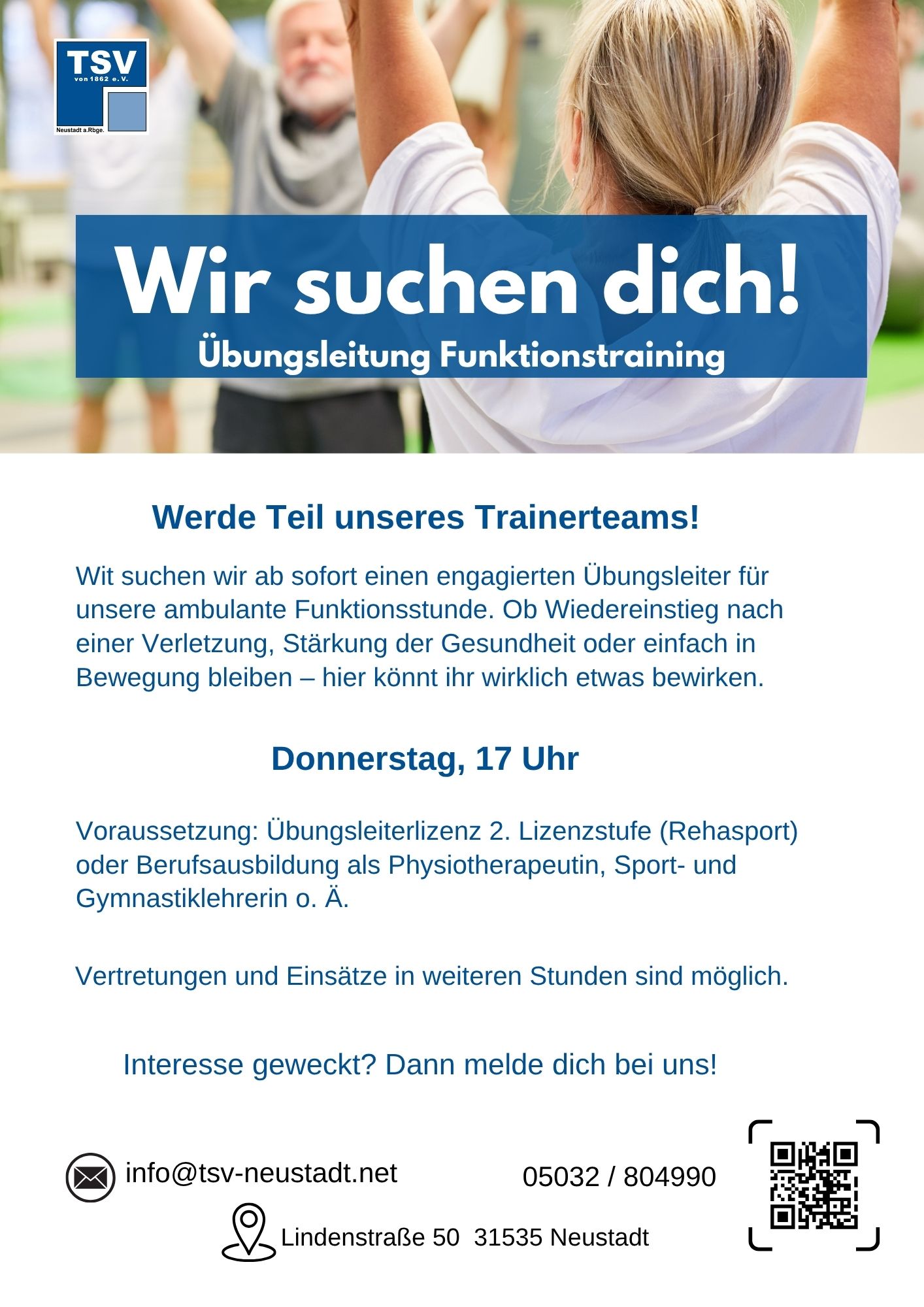 Übungsleitersuche Funktionstraining Website 2026
