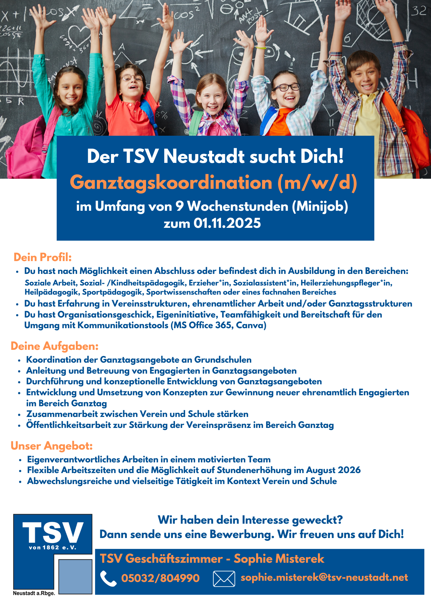 Ganztagskoordination gesucht - ab SOFORT!