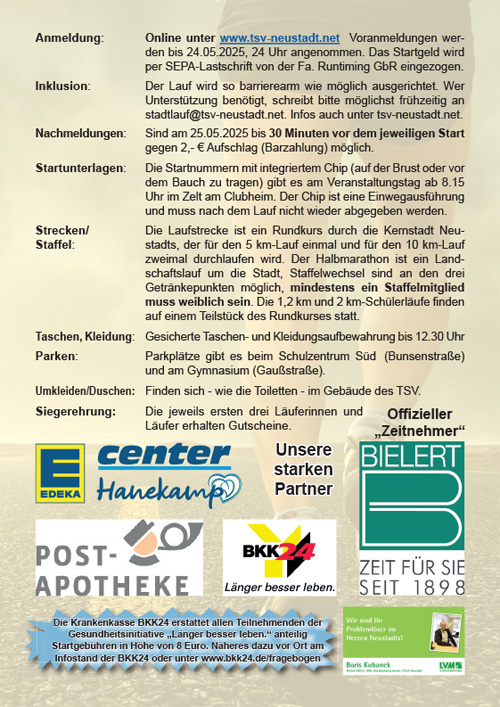 Flyer Neustaedter Stadtlauf 2025 2